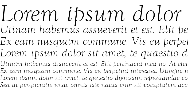 Sample of GoudyTLig Italic