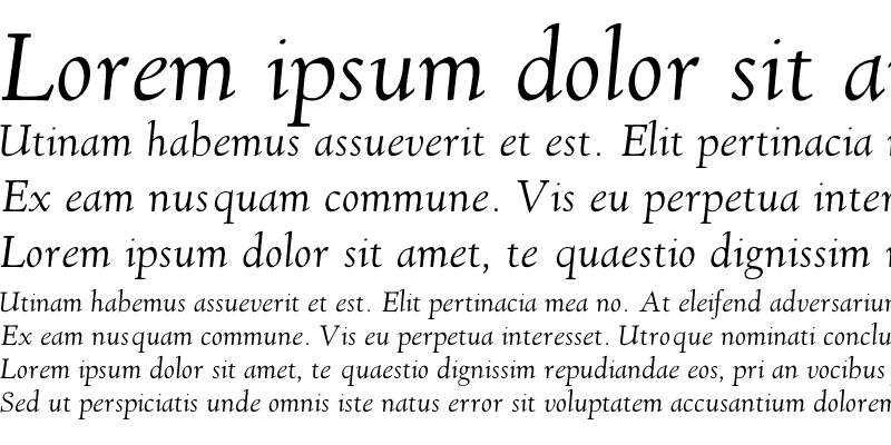 Sample of GoudyVillage H- Italic