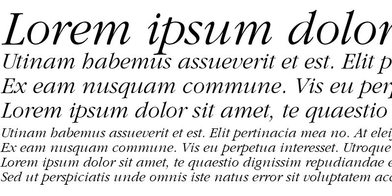 Sample of Gourmand Italic