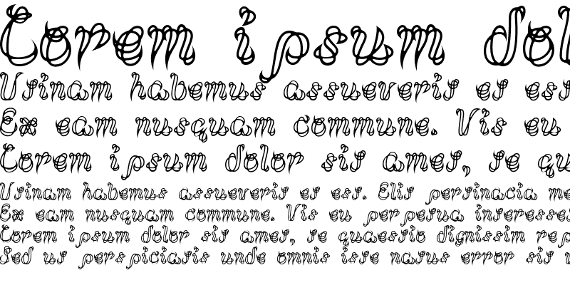 Sample of Goutte Alphabet