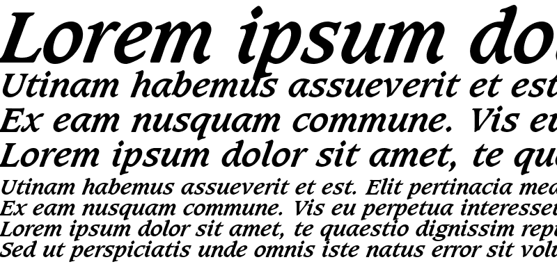 Sample of Grammateus SSi Bold Italic