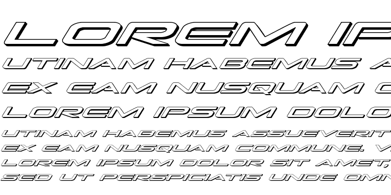 Sample of Grand Sport 3D Italic Italic