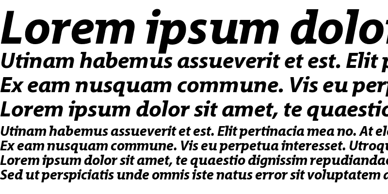 Sample of Grandesign Neue Roman Bold Italic