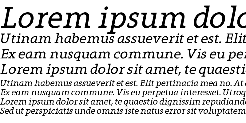 Sample of Grandesign Neue Serif Italic