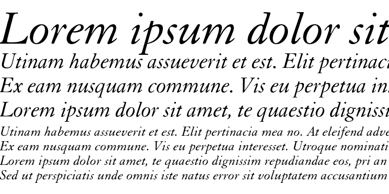 Sample of Granjon Italic