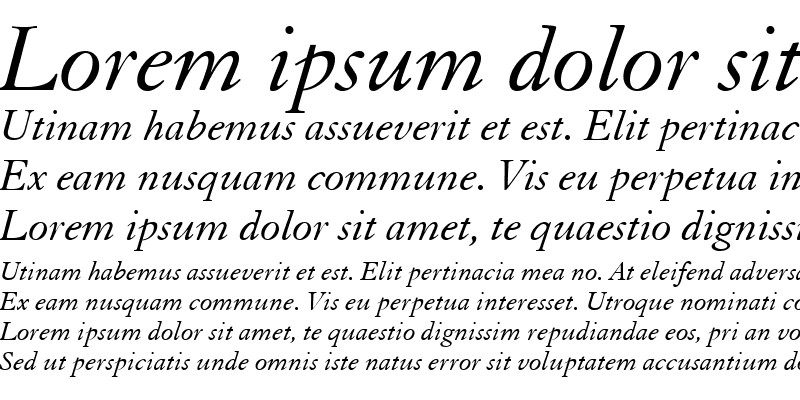 Sample of Granjon LT Italic