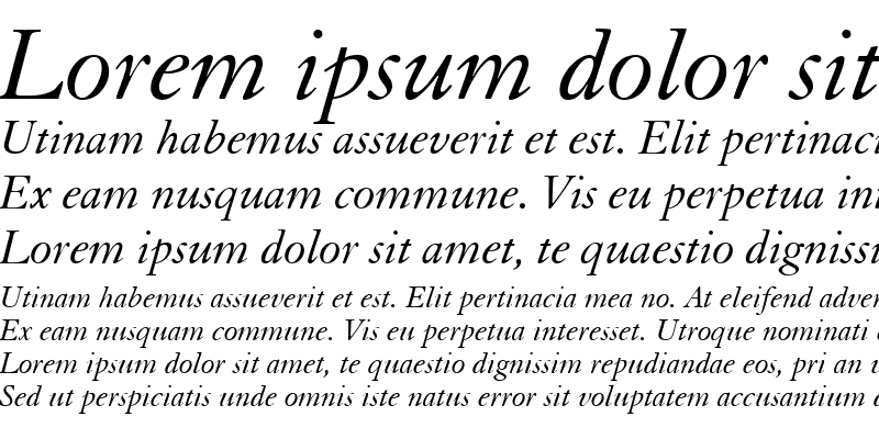 Sample of Granjon SC Italic