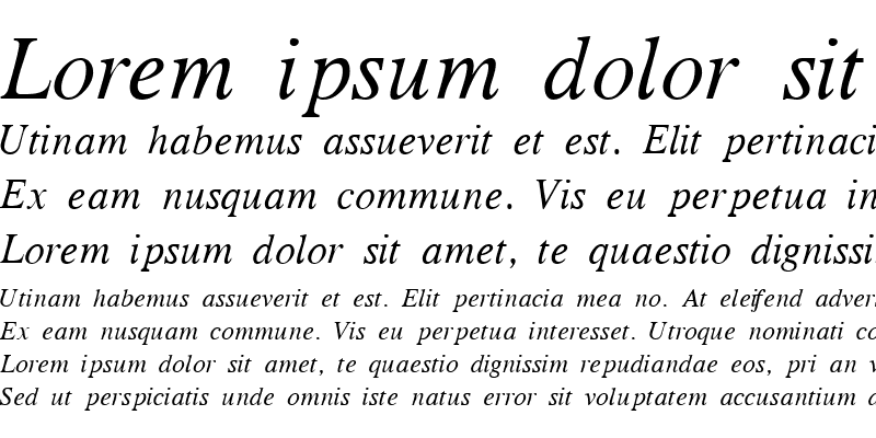 Sample of GrecoLightSSK Italic