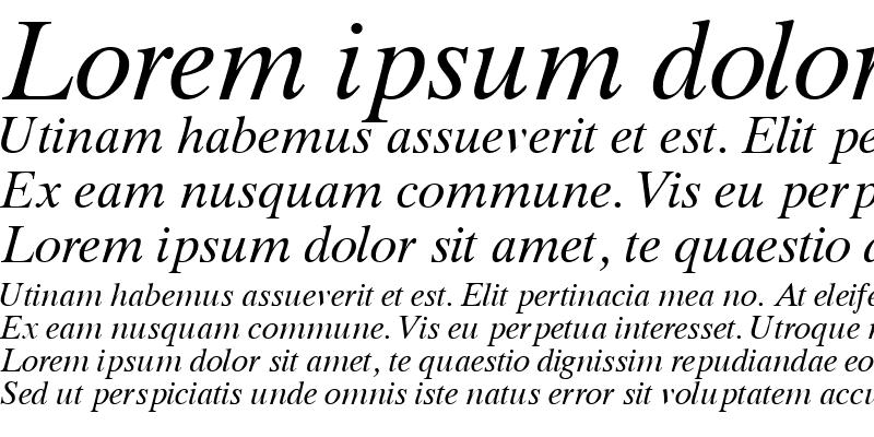Sample of GrecoTenSSK Italic
