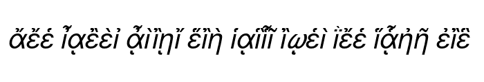 Preview of GreekSansAncientSSK Italic