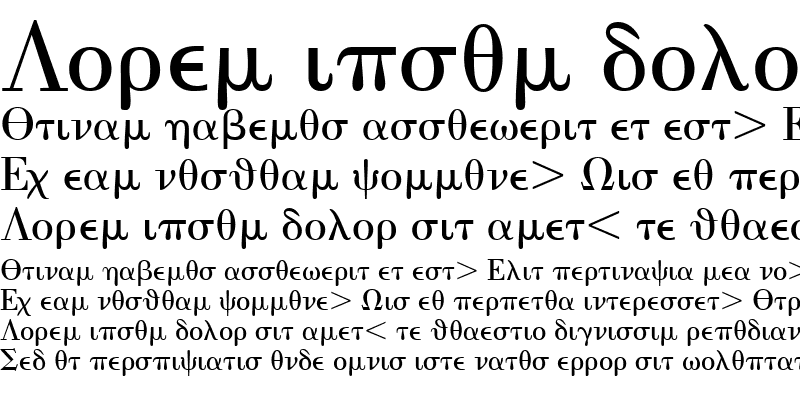 Sample of GreekType Regular