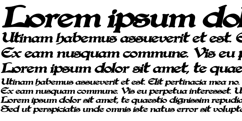 Sample of Gregorian Bold Italic