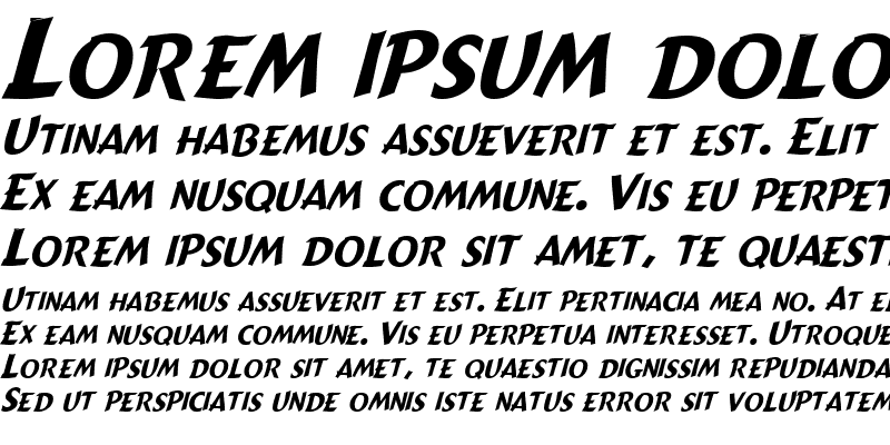 Sample of GremlinCaps Italic