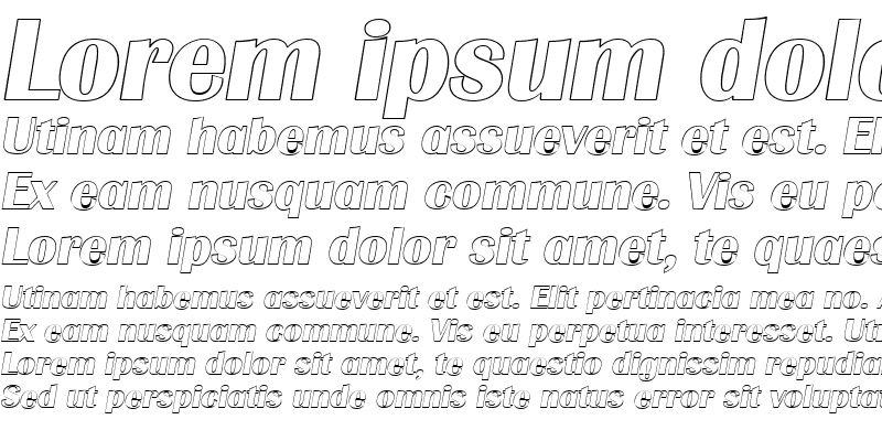 Sample of Grenoble Outline SF Italic