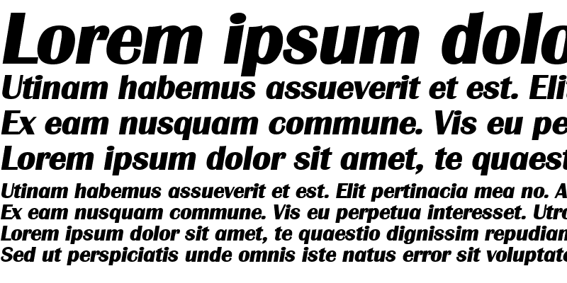 Sample of GrenobleLH Bold Italic