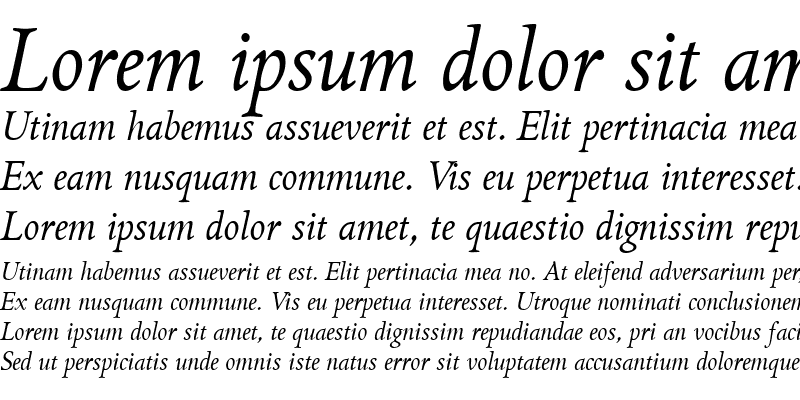 Sample of GriffoClassico Italic