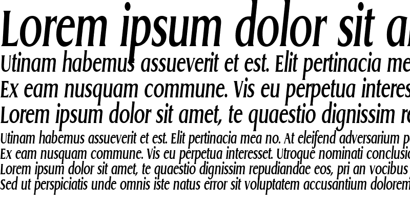 Sample of GriffonCondensed Bold Italic