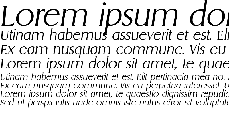 Sample of GriffonLight Italic