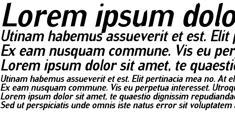Sample of Grinder Italic