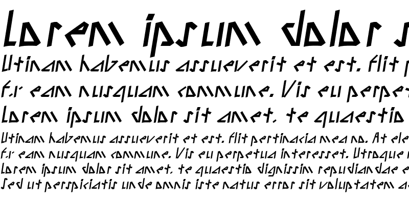 Sample of Gronk Italic