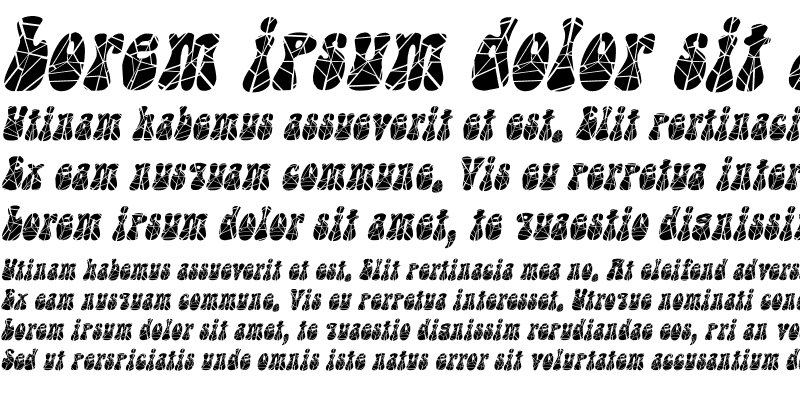 Sample of Groovey-Cracked Italic