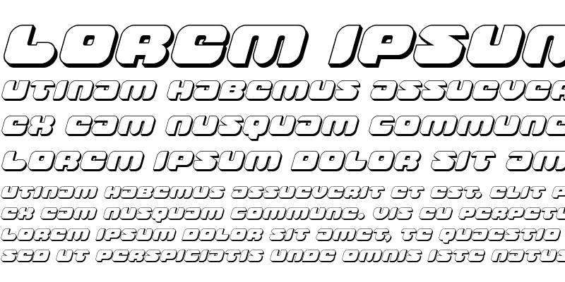 Sample of Groovy Smoothie 3D Italic