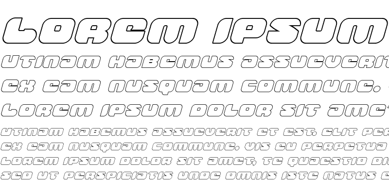 Sample of Groovy Smoothie Outline Italic