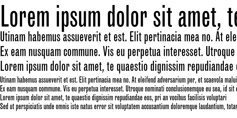 Sample of Grotesque MT Extra Condensed Regular