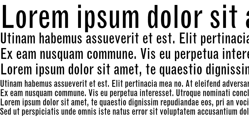 Sample of Grotesque MT Std Condensed