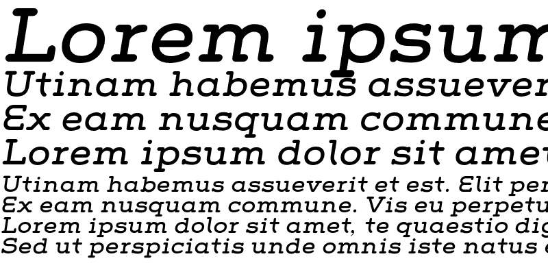 Sample of Grover Slab Italic