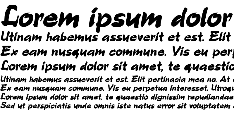 Sample of GrunionScript Bold Italic