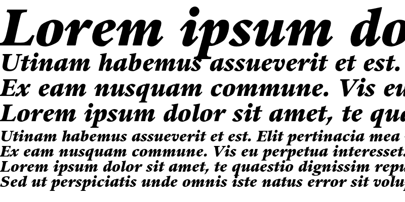 Sample of Guardi 96 Black Italic
