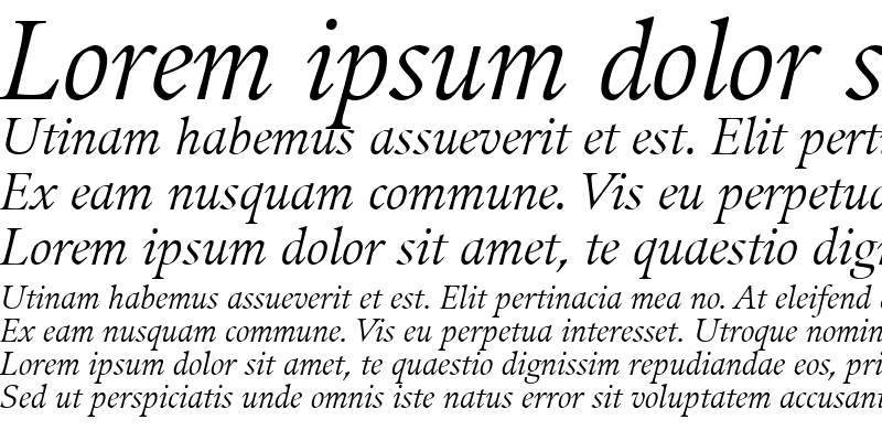 Sample of Guardi LT Roman Italic