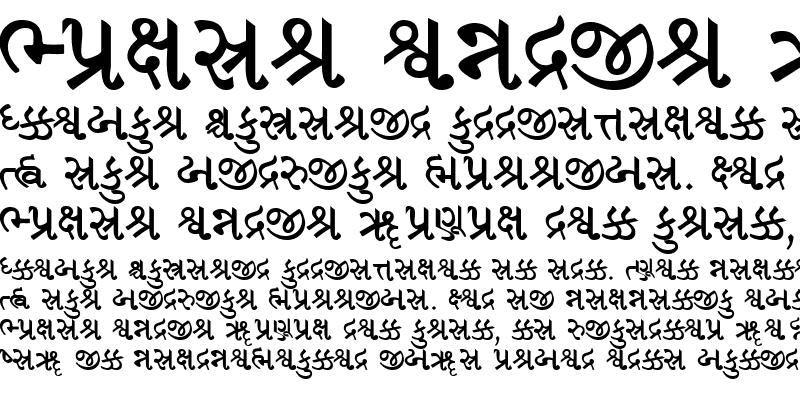 Sample of GujaratiRajkotSSK Bold