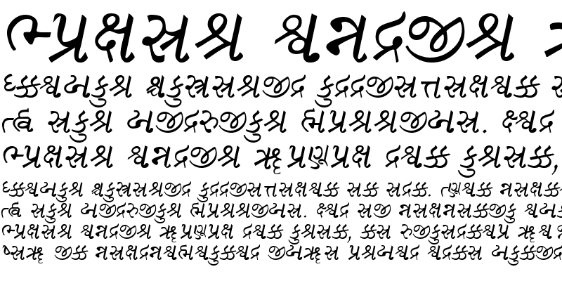 Sample of GujaratiRajkotSSK Italic