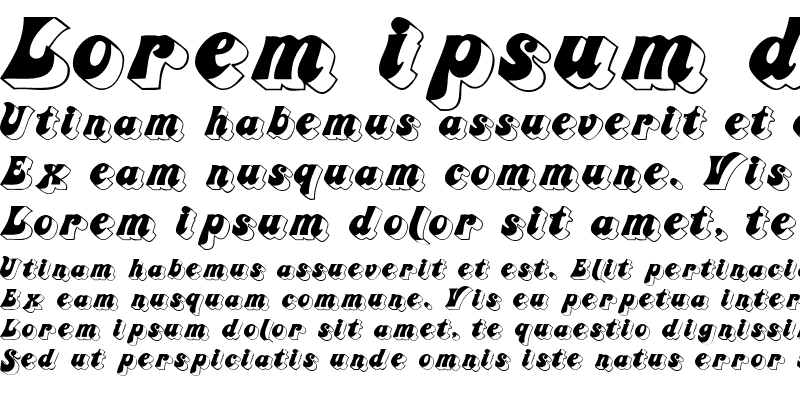 Sample of GummyDisplay Italic
