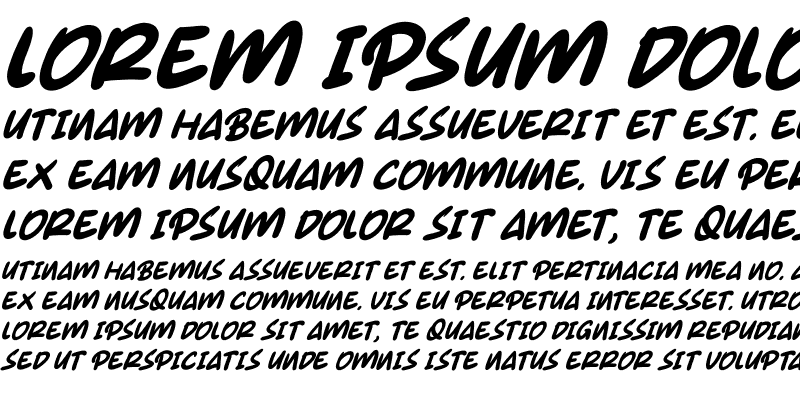 Sample of Gumy Monster Italic