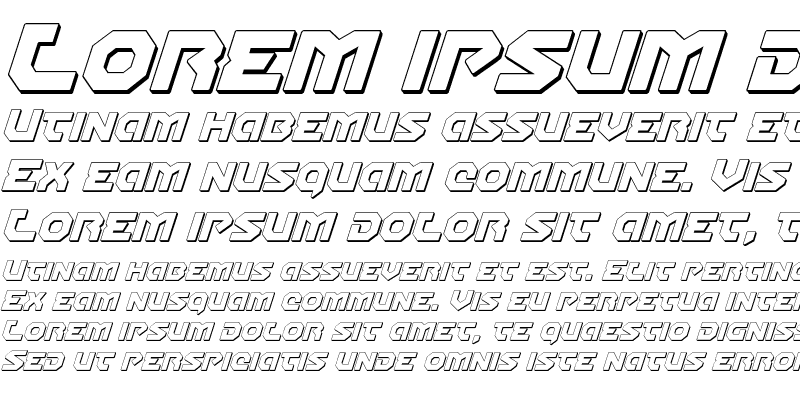 Sample of Gunner Storm 3D Italic Italic