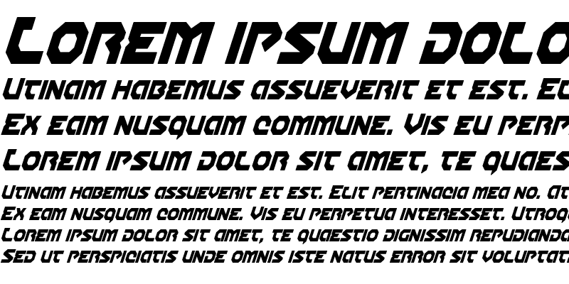 Sample of Gunner Storm Condensed Italic
