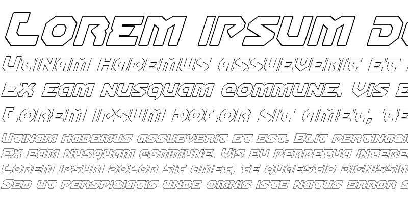 Sample of Gunner Storm Outline Italic Italic