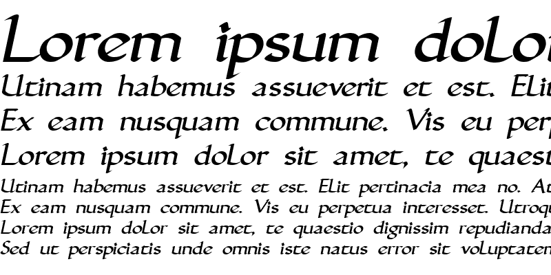 Sample of GuntherCalligraphic Italic