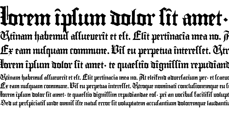 Sample of Gutenberg Bibelschrift Regular