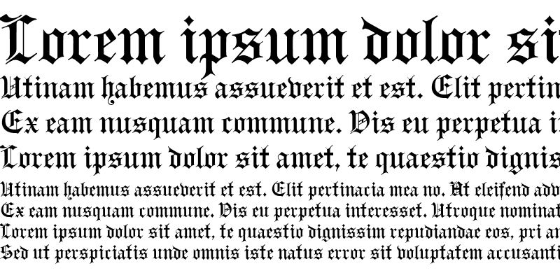 Sample of Gutenberg Gothic Regular