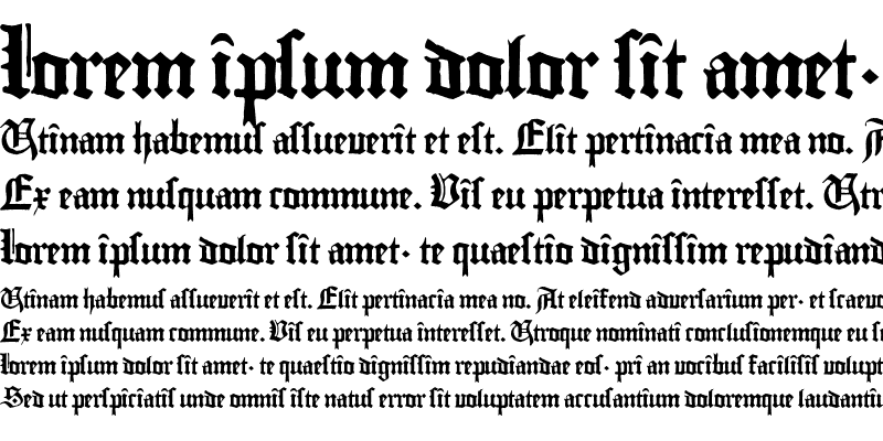 Sample of GutenbergBibelschrift Regular