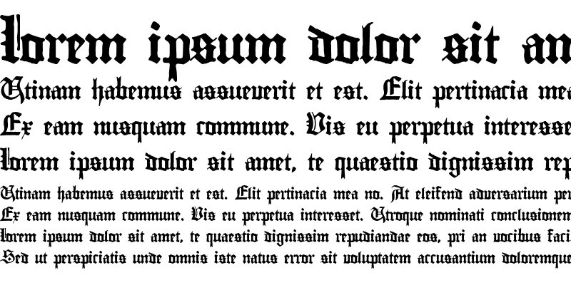 Sample of GutenbergTextura Regular