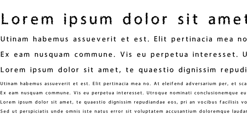 Sample of H4 Bushes Font