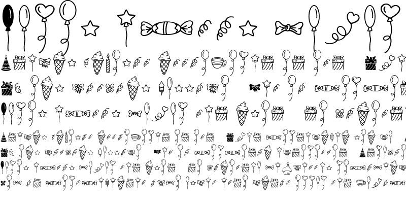 Sample of Habede Extra Doodles Regular