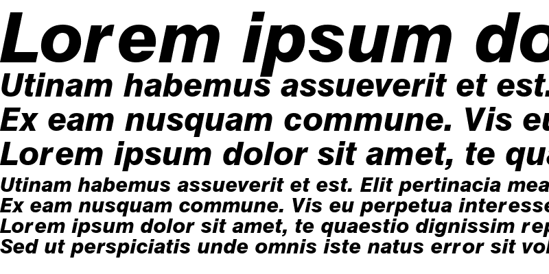 Sample of HailstenHeavy Italic