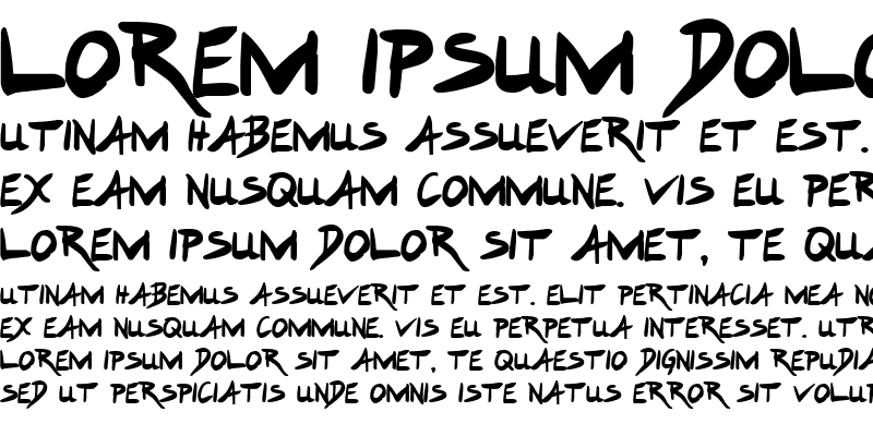 Sample of Hakturus Bold