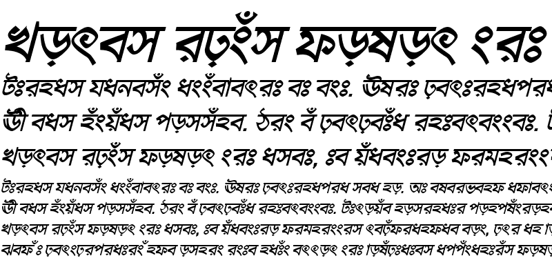 Sample of HaldaMJ Bold Italic